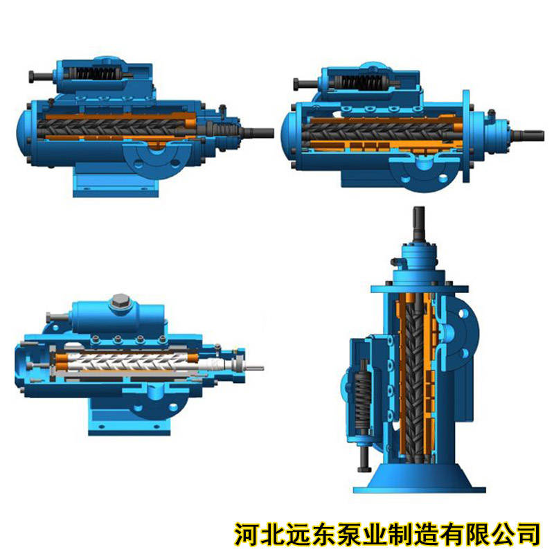 三螺桿自吸泵三螺桿泵組內部結構圖