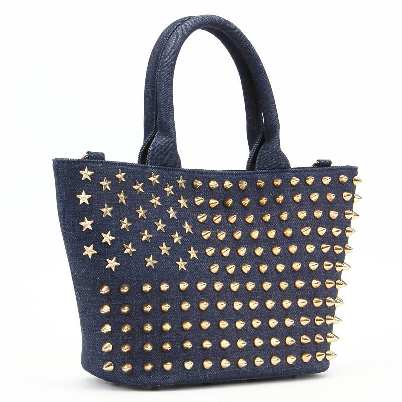 titivate牛仔铆钉包包