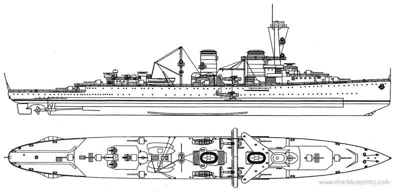 二战巡洋舰简笔画图片