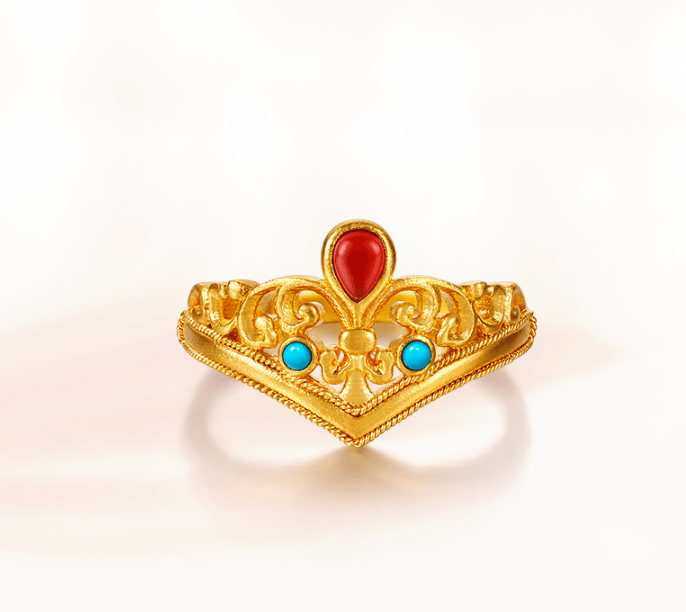 越王古法黄金唯有花丝配珐琅才能尽情体现古法黄金之美