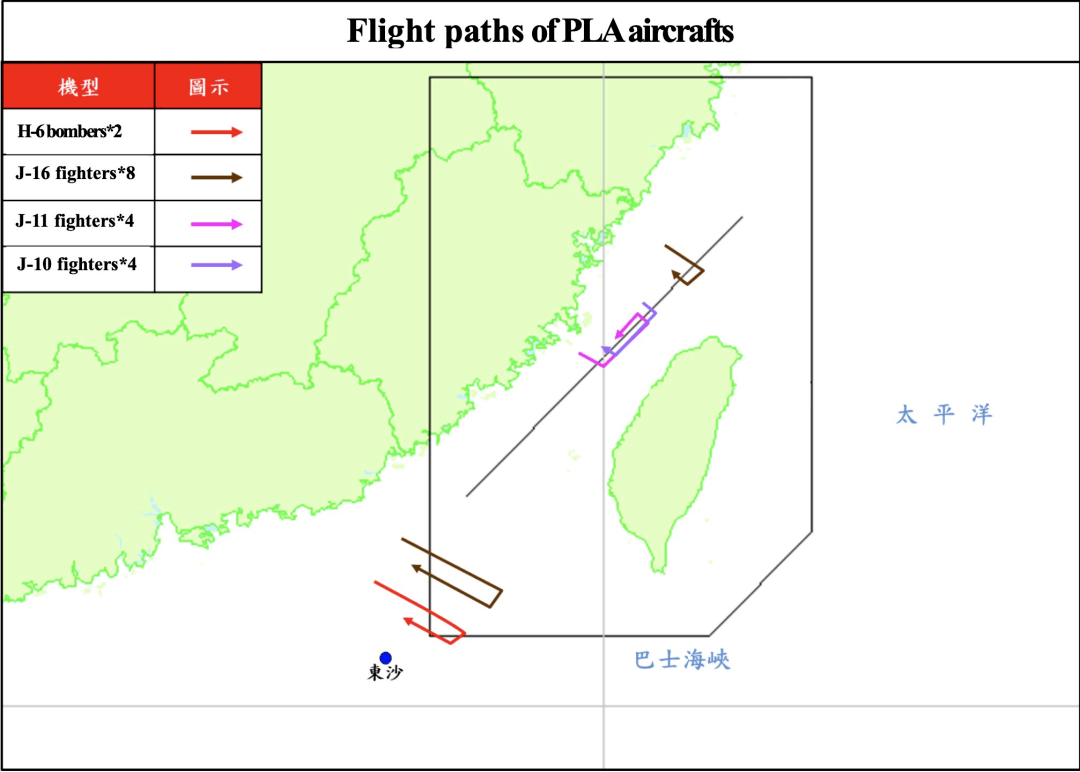 解放军18架战机挂弹进台湾空域,台军战机紧急升空