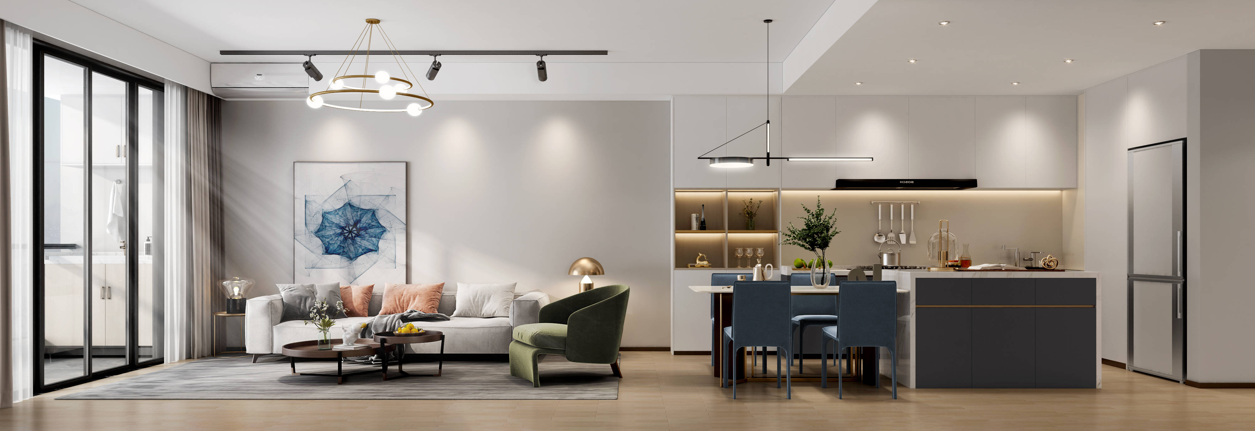 珠海装修室内设计华发国际海岸现代风极简格案例赏析_风格