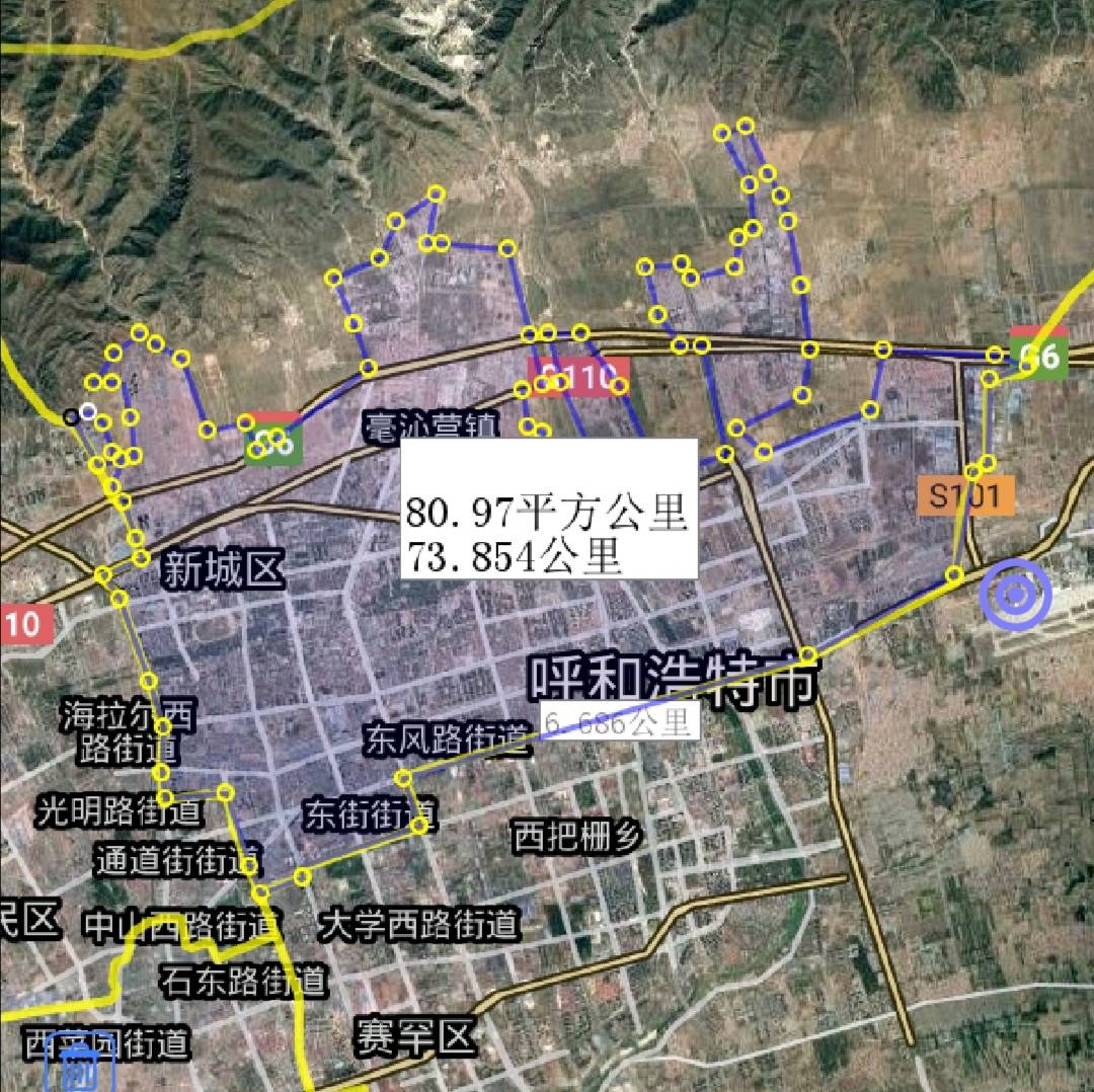 呼和浩特市4區4縣1旗建成區面積排名,賽罕區最大,瞭解一下?