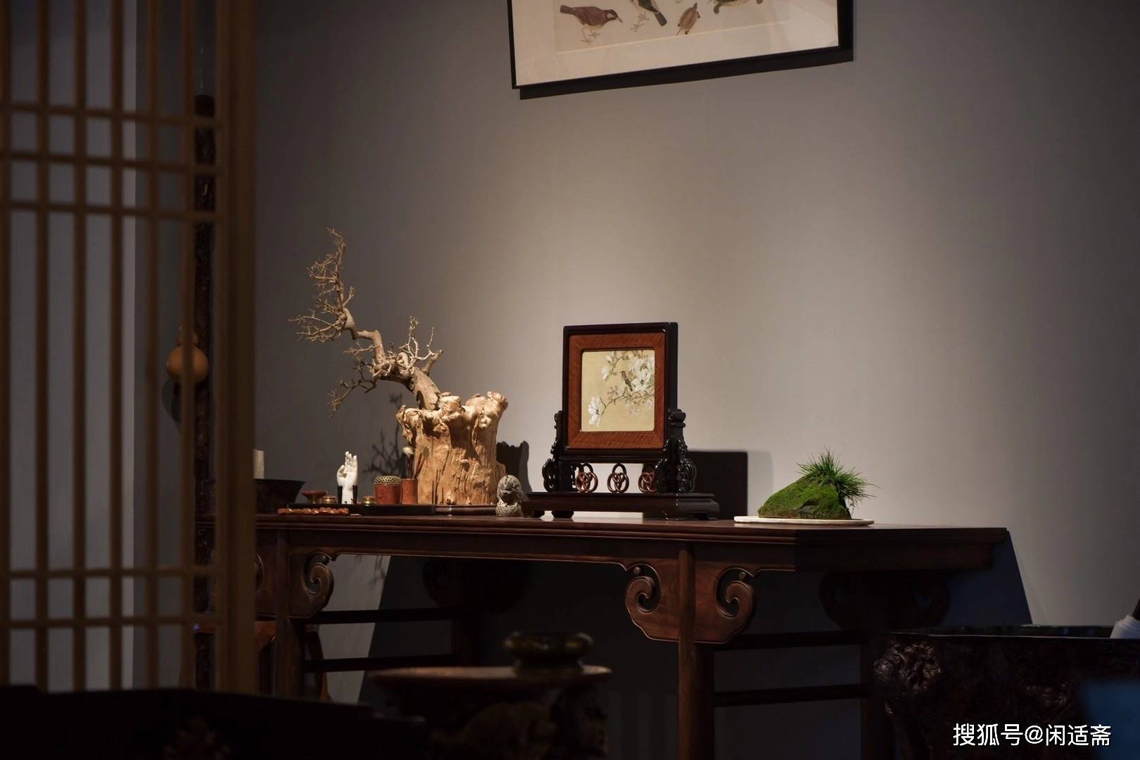 文人雅室空间营造台屏摆件