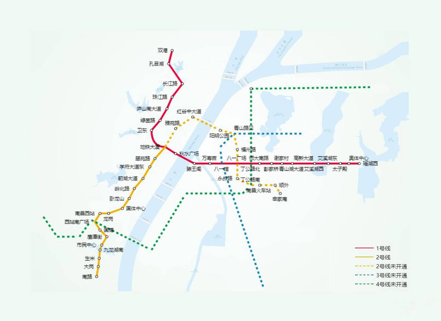 南昌在建的一条地铁线全长大约40千米预计2021年底建成