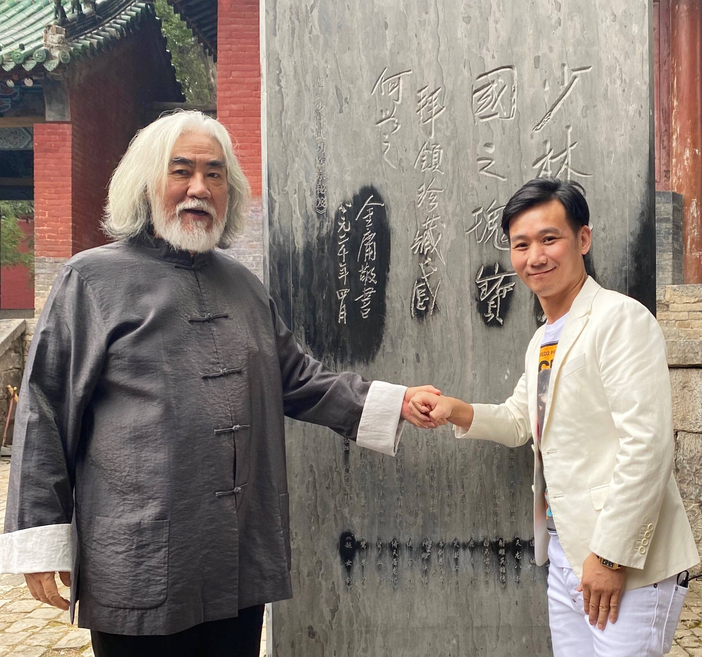 禅武文化创办人邬尚委携导演张纪中首次造访少林拍摄新版少林寺