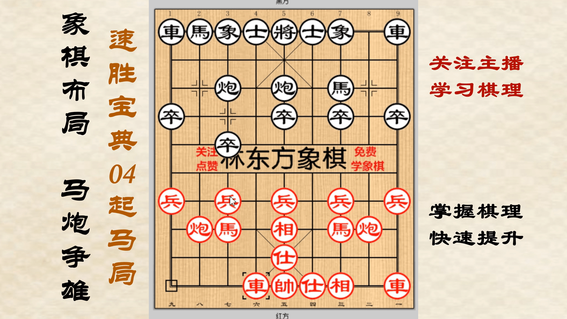 学习象棋布局套路,快速战胜小伙伴,中国象棋速胜宝典04