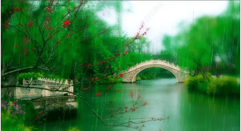 日出江花红胜火,春来江水绿如蓝.能不忆江南?