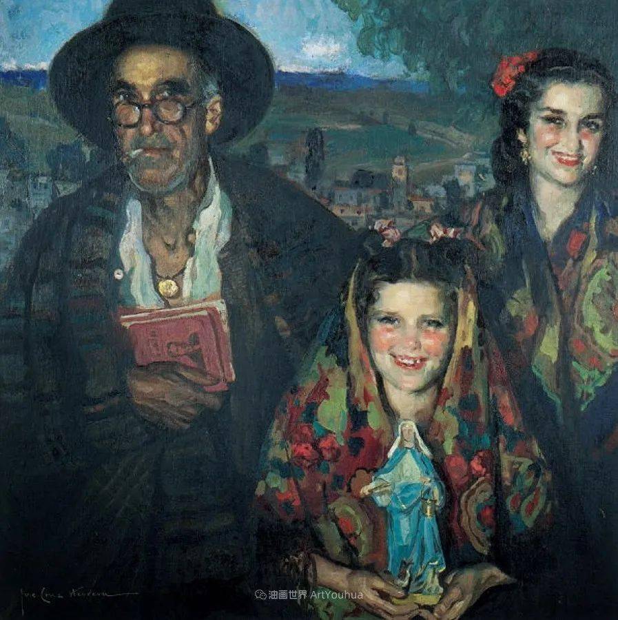 西班牙画家何塞克鲁斯埃雷拉人物油画作品欣赏