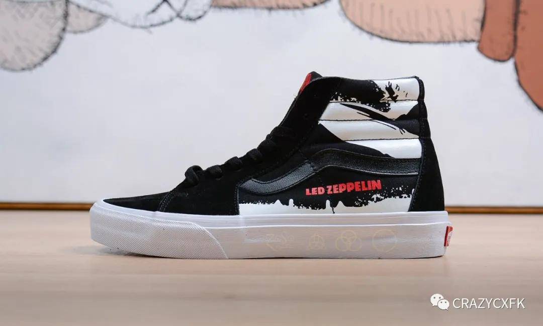 萬斯vans sk8-hi 聯名 led zeppelin 齊柏林飛艇樂隊高幫板鞋