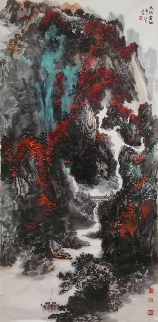 李惠生 作李惠生就是这样一位山水画家,他的山水画,既有坚实丰富的传