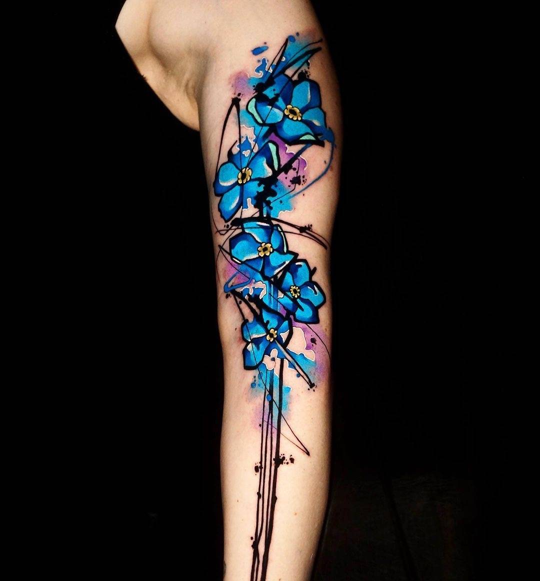 上海由龙纹身整理抽象彩色纹身图案