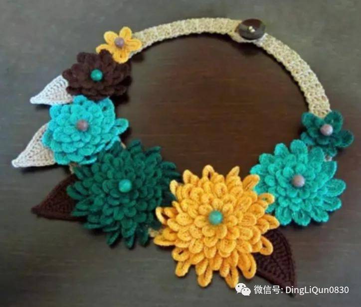 针织作品35款钩花个性项链送给特别的你