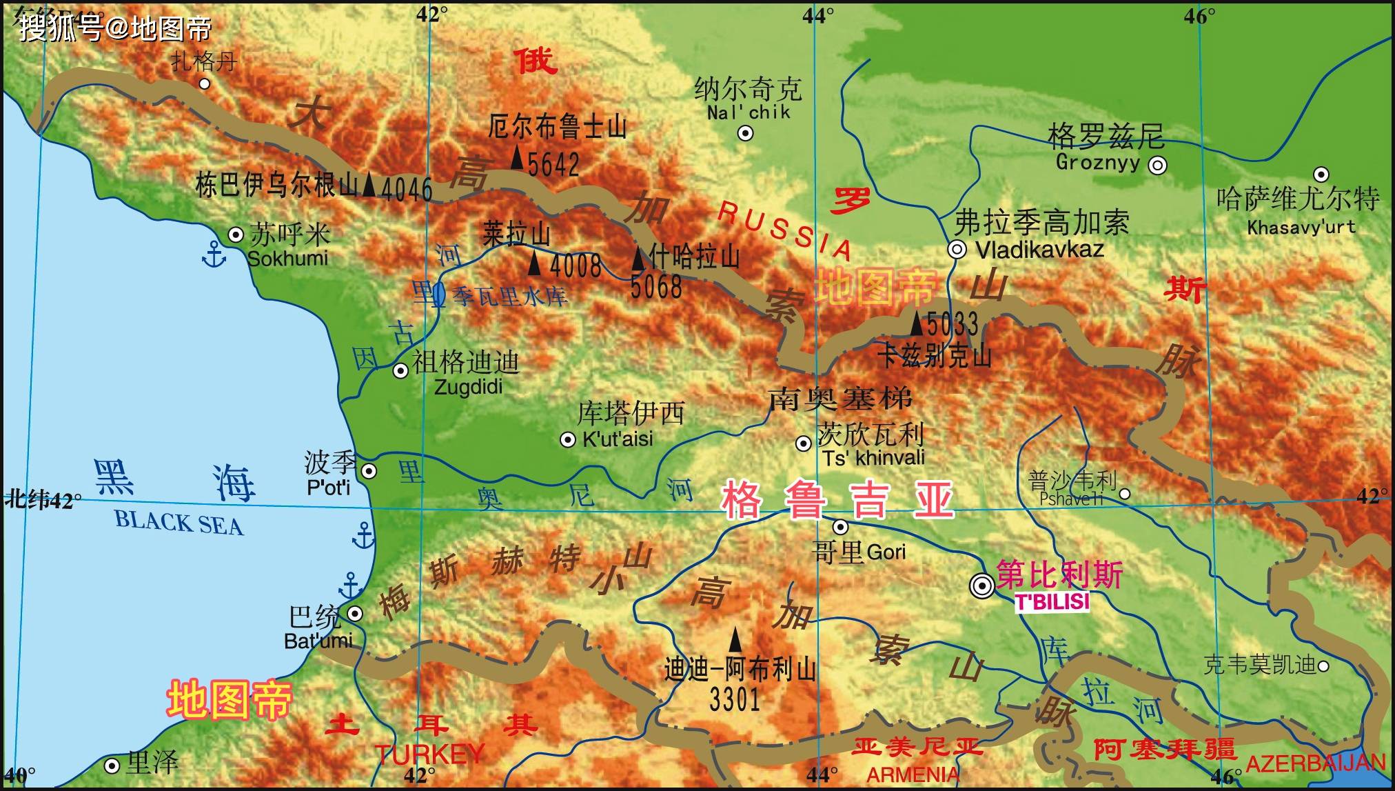 高加索地区河流图片