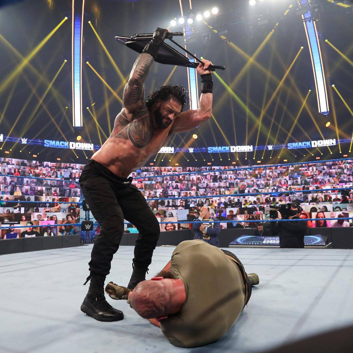 wwe环球冠军解锁全新终结技,贝莉为保腰带弃战地狱牢笼?