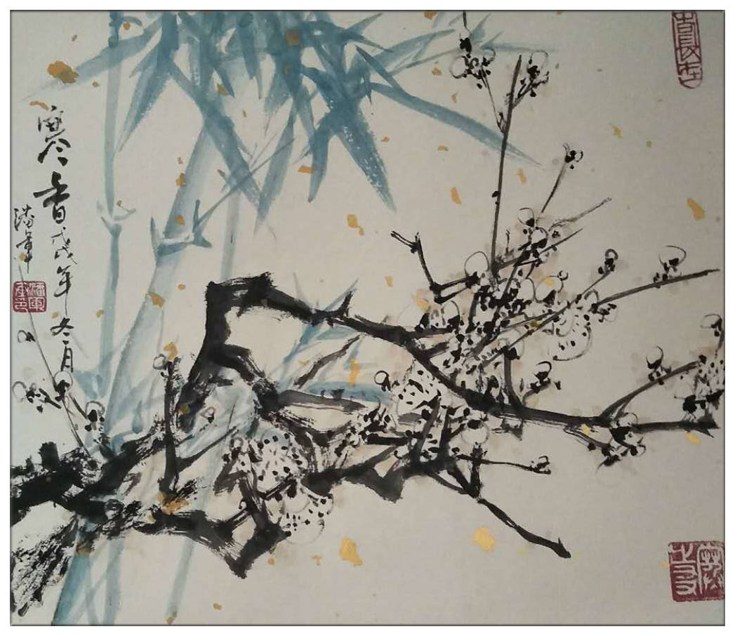 暗香疏影潘军国画作品欣赏