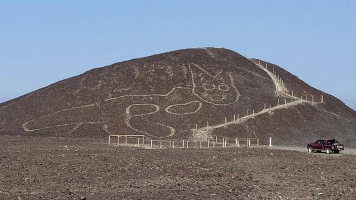 秘鲁纳斯卡地画又添猫形新作,外星人所画?科学家早已给出答案