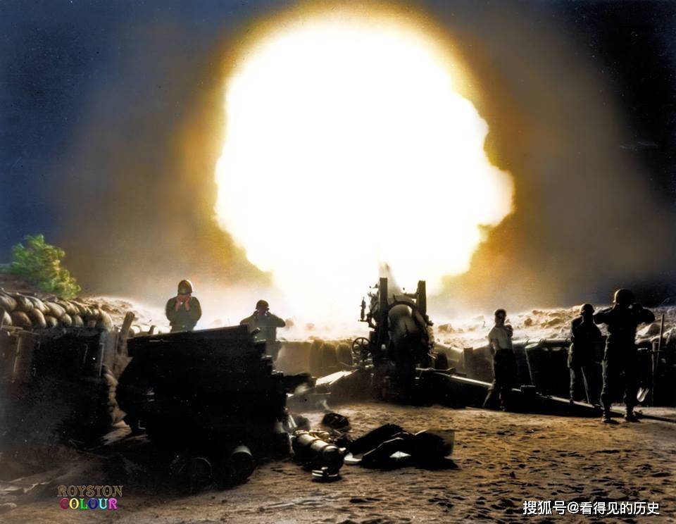 珍贵彩色老照片炮火纷飞的朝鲜战争