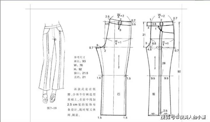 长裤|俊美人台小董/各种各样的裤子款式裁剪纸样图合集