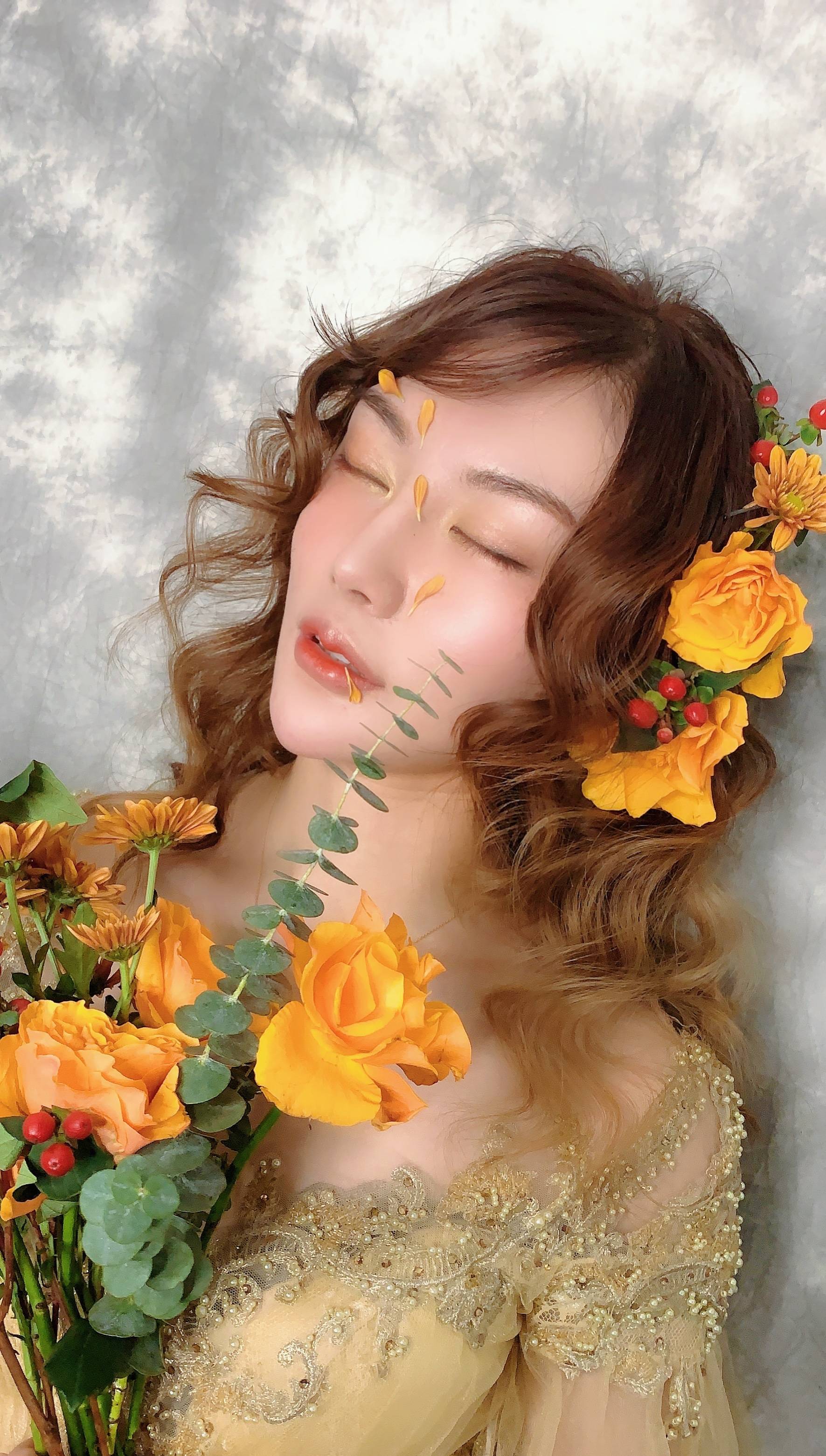 思齐学校学员森系新娘造型分享,美美美