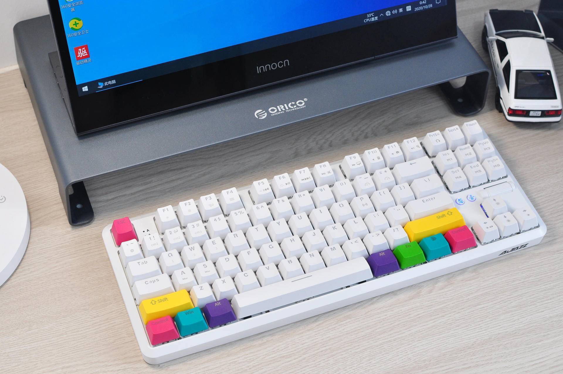 机械键盘初体验开箱黑爵k870t双模机械键盘