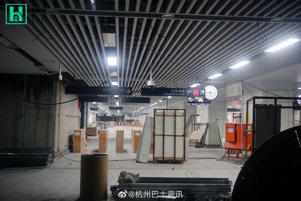 地铁1号线杭州大会展中心站最新照片曝光