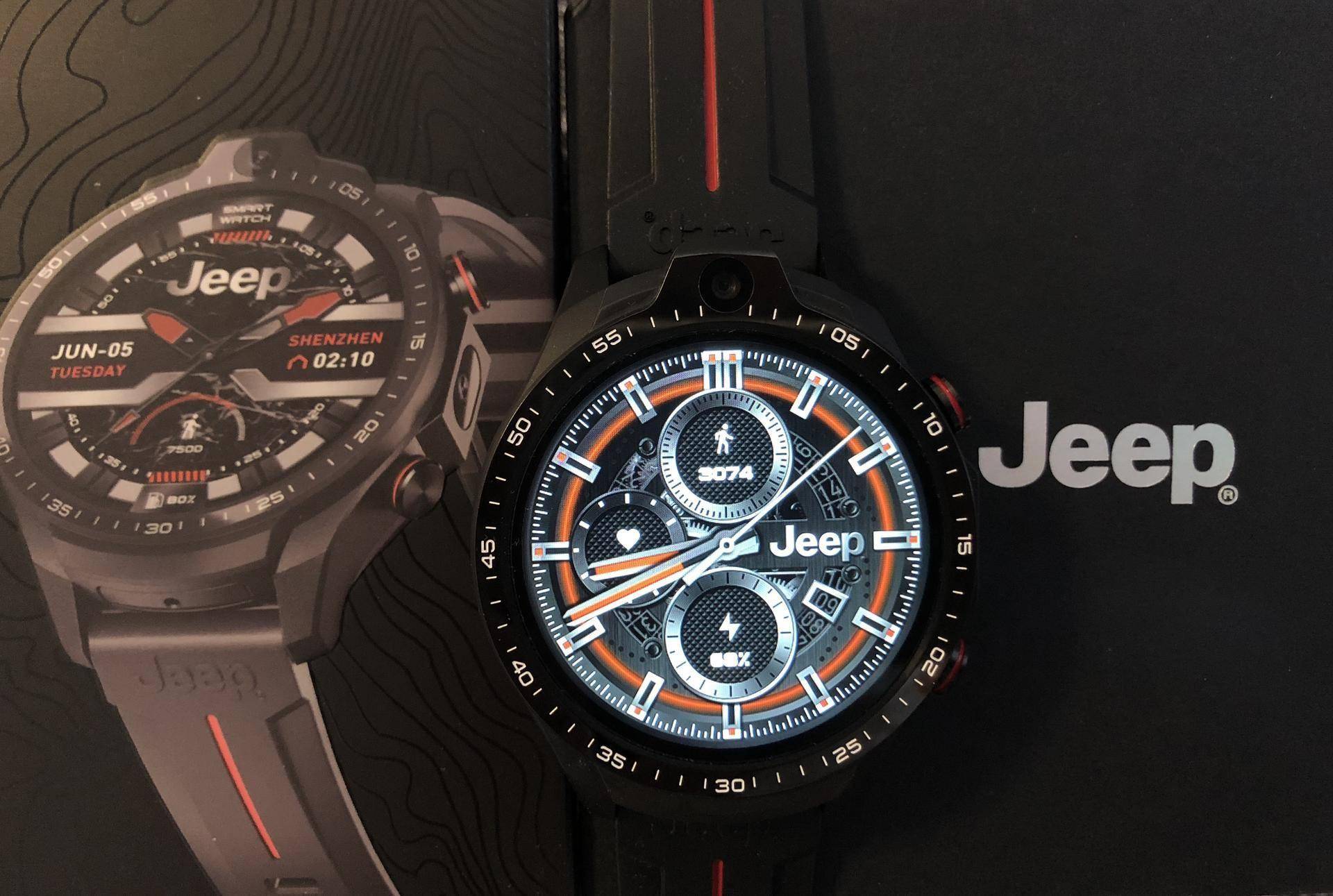 高清双摄可以打电话刷抖音的jeep黑骑士智能运动手表