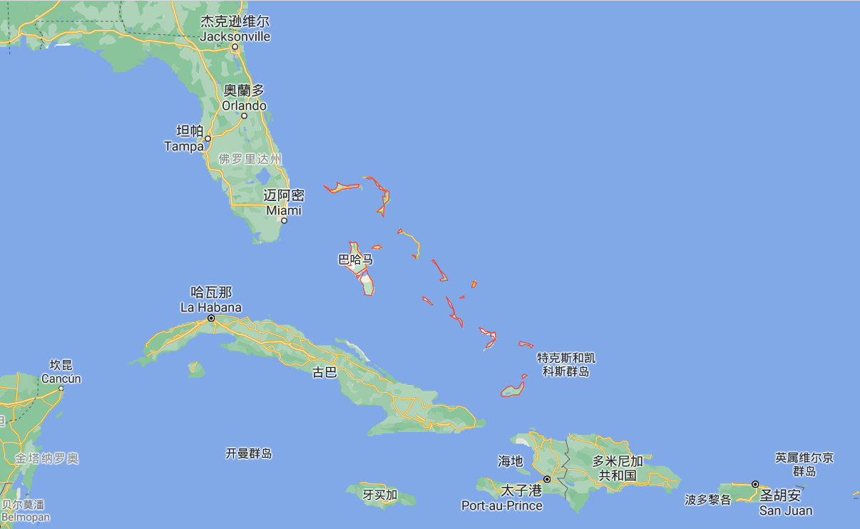 巴哈马位置地图图片