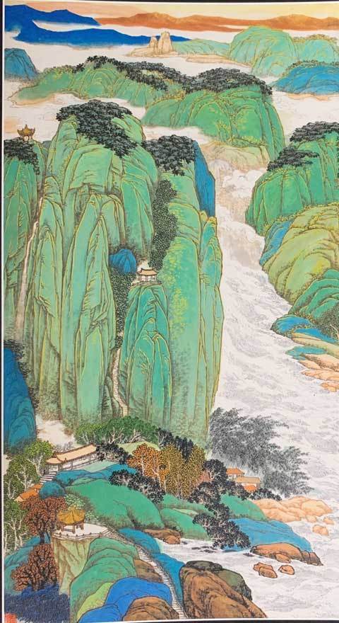 盛世之象 "绿水青山——郑百重中国画展"在福建博物院举办_手机搜狐网