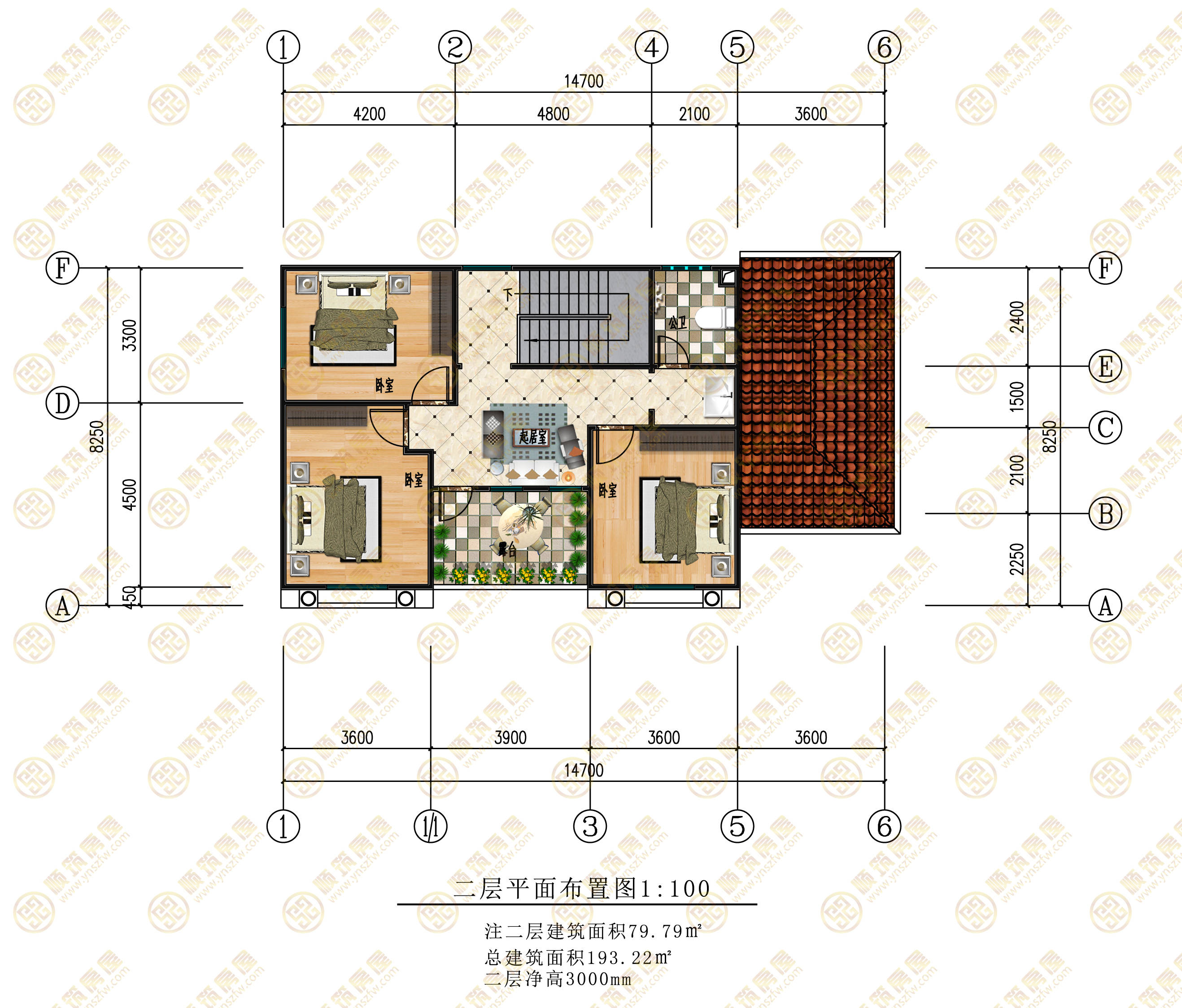 121㎡农村新型钢结构建筑房屋户型图