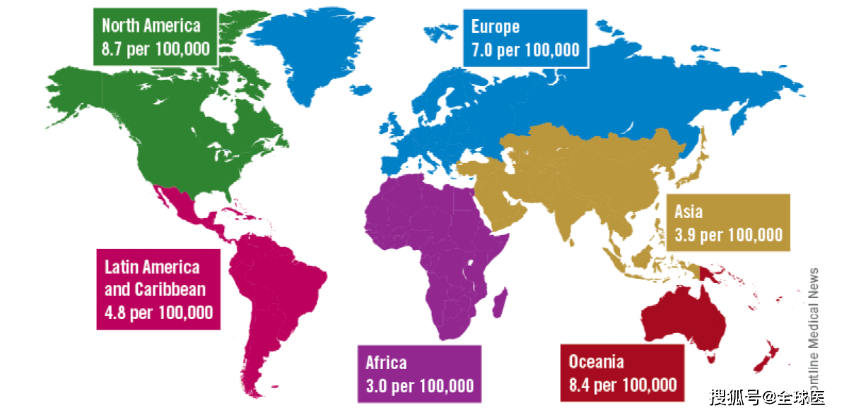 全球医报道:欧美发达国家白血病发病率最新数据统计!