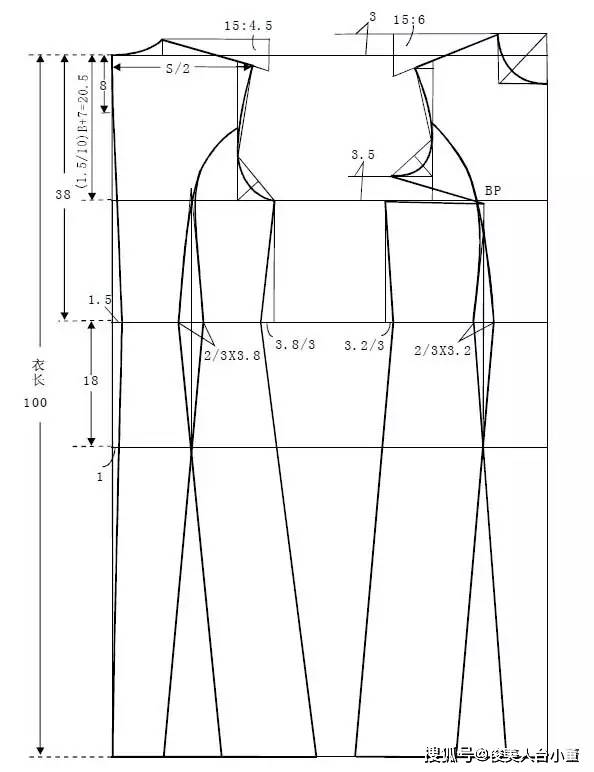 cm|各种款式连衣裙的直裁法、原型法与纸样变化