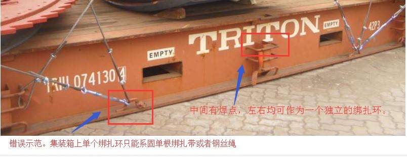 大连志航货代框架箱绑扎基本原则