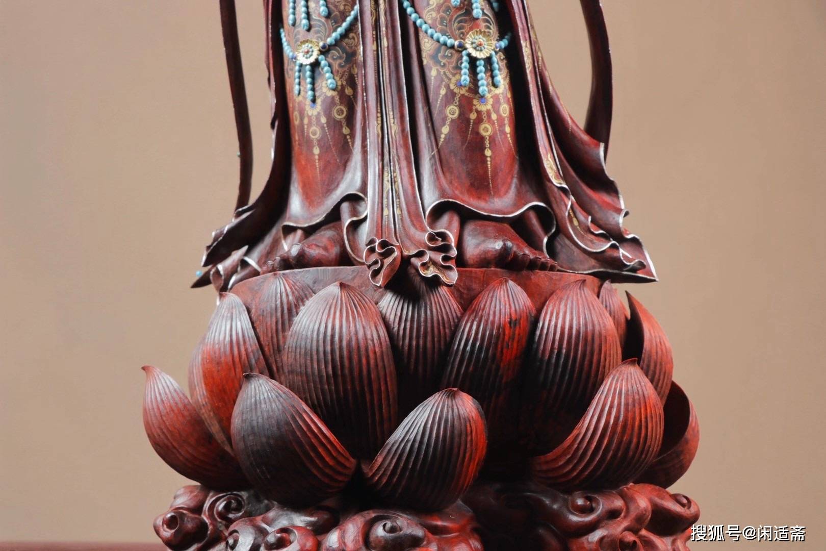 大足石刻,数珠手观音,印度小叶紫檀清刀手刻_手机搜狐网