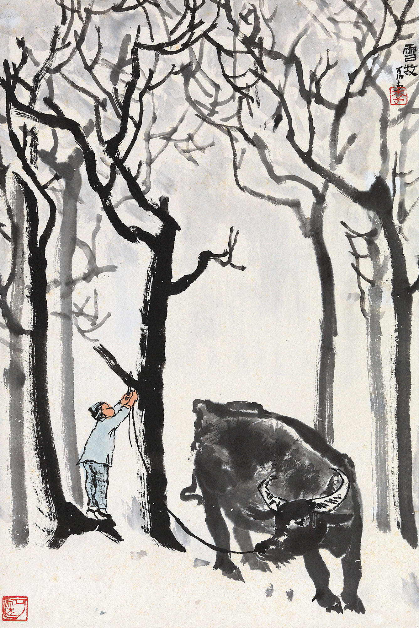 品名家笔下的雪景图