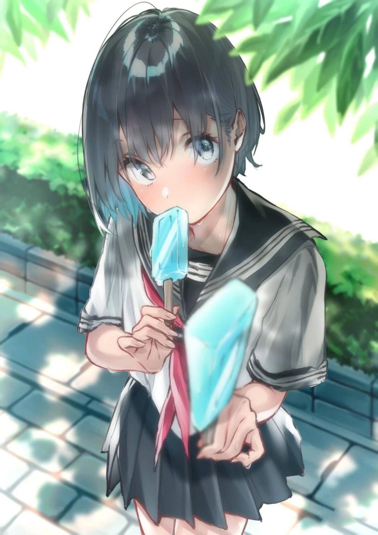 美图分享 | 鲜明的画风,甜美日系二次元少女,最后还有一套绘画小教程!