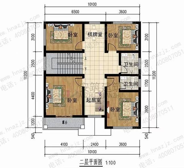 农村460㎡欧式别墅,双层模块自建房设计别致_卧室