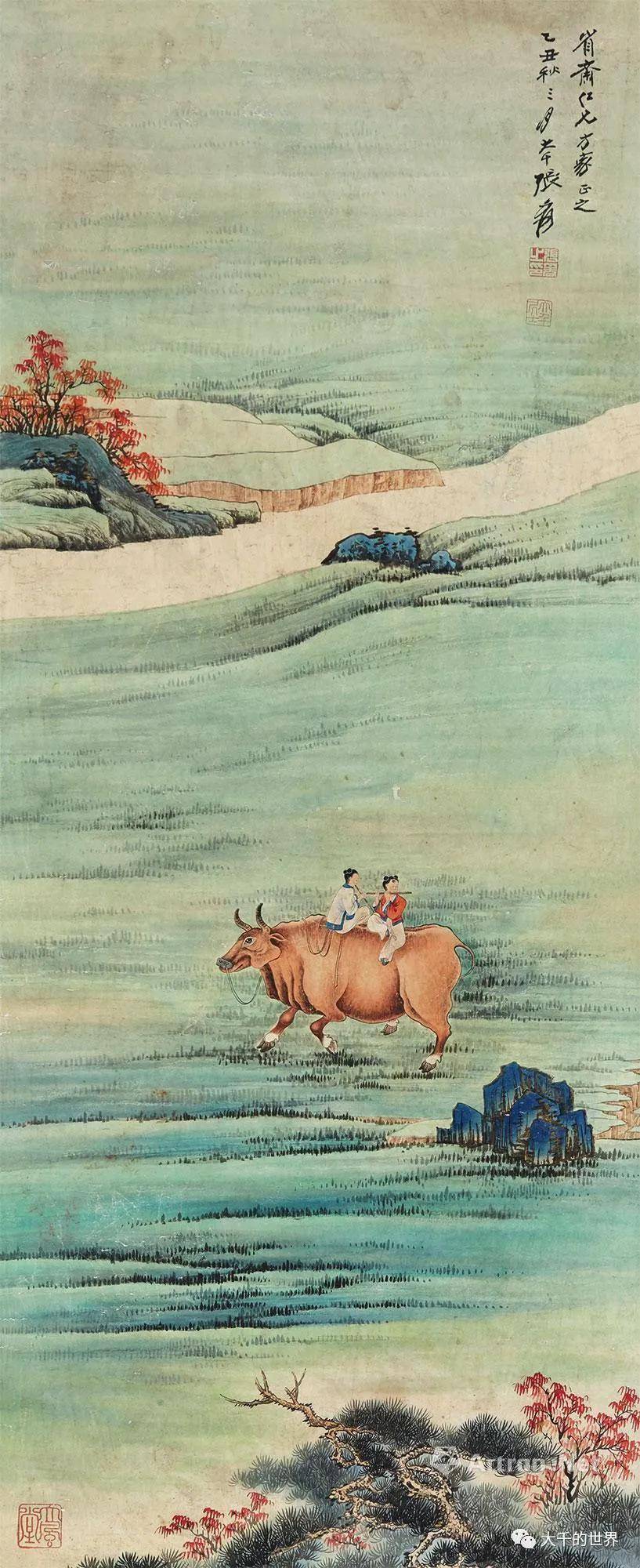 大千艺术张大千书画拍卖集成1925年作品