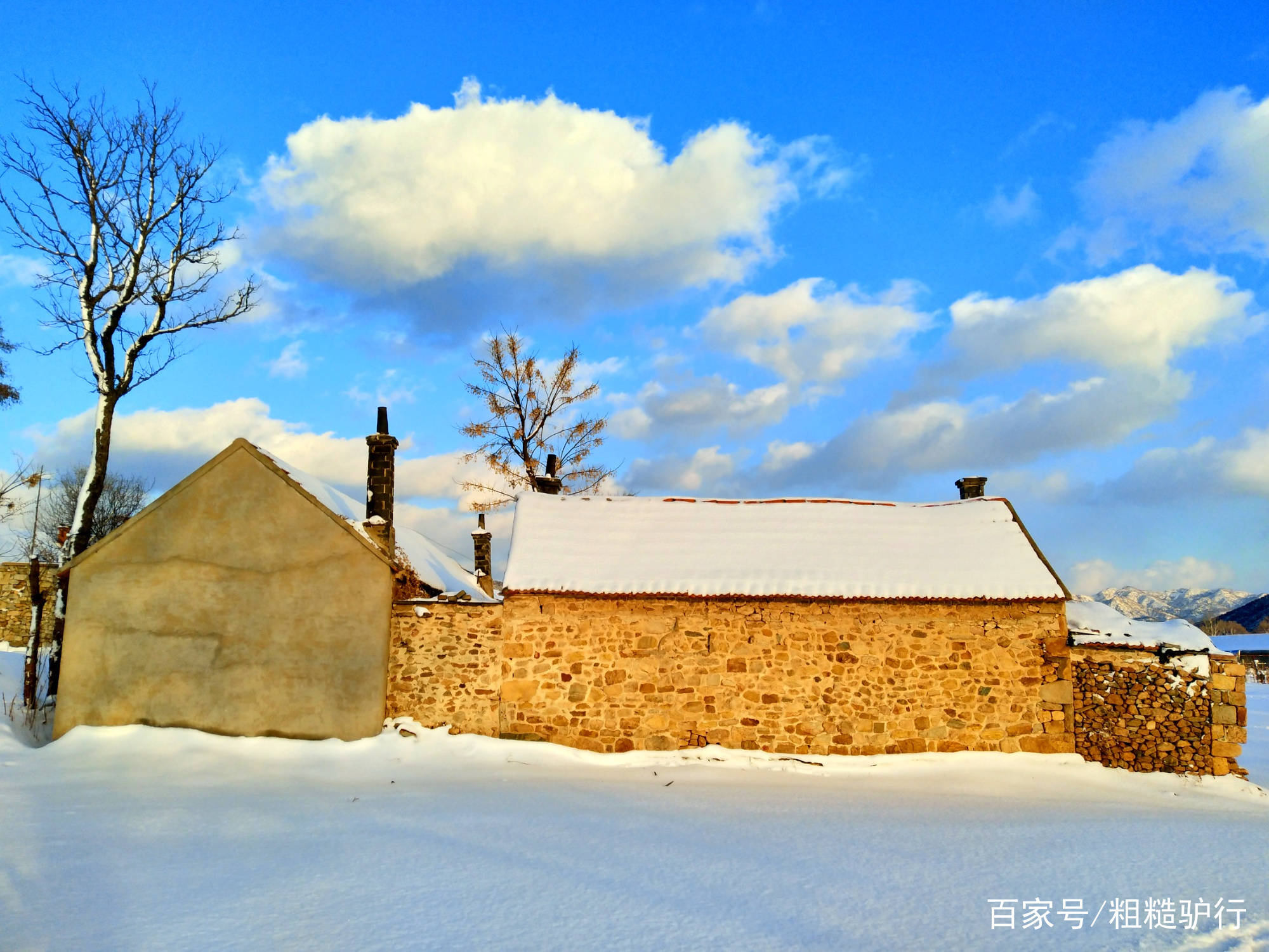 山东最美村庄突遇大雪变成了白色的童话世界