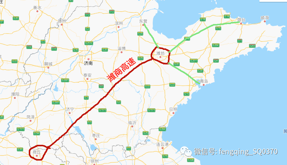 潍商高速路线图图片