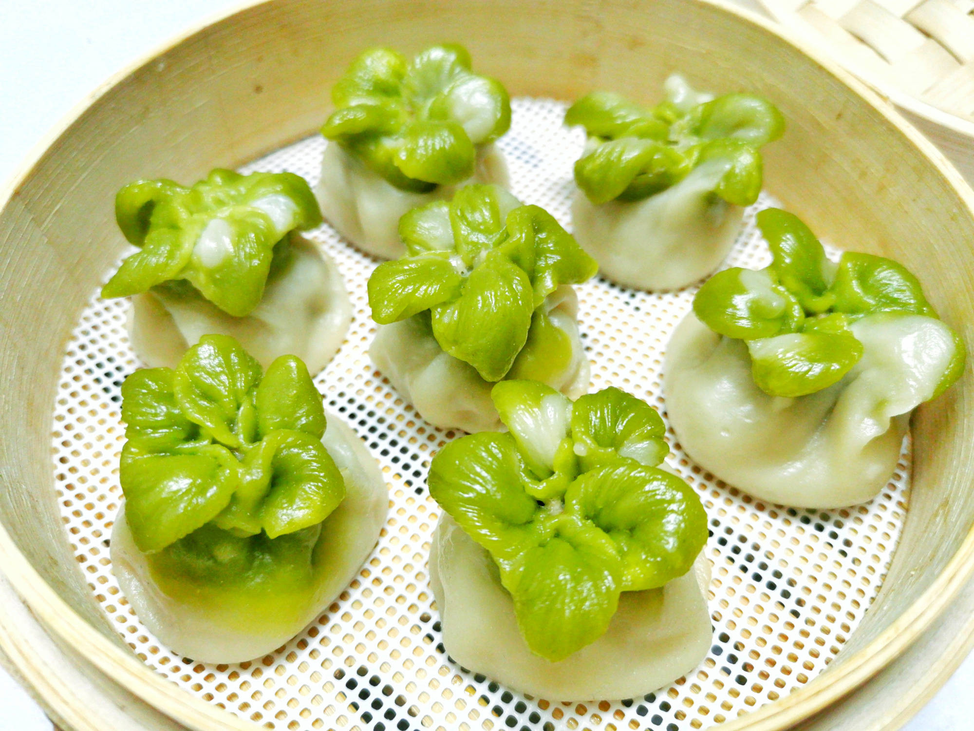 翡翠白菜饺子图片