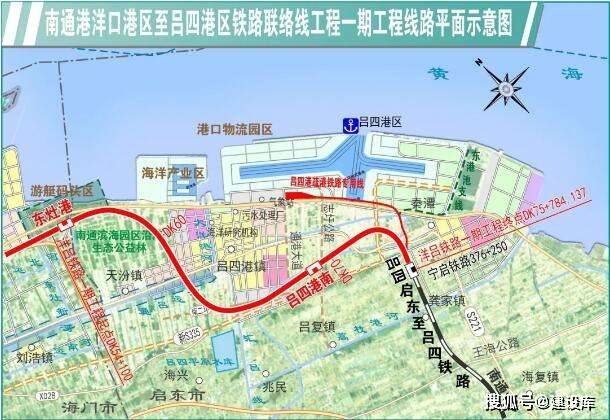 江苏59亿超大项目来啦南通港洋口港区至吕四港区铁路中标