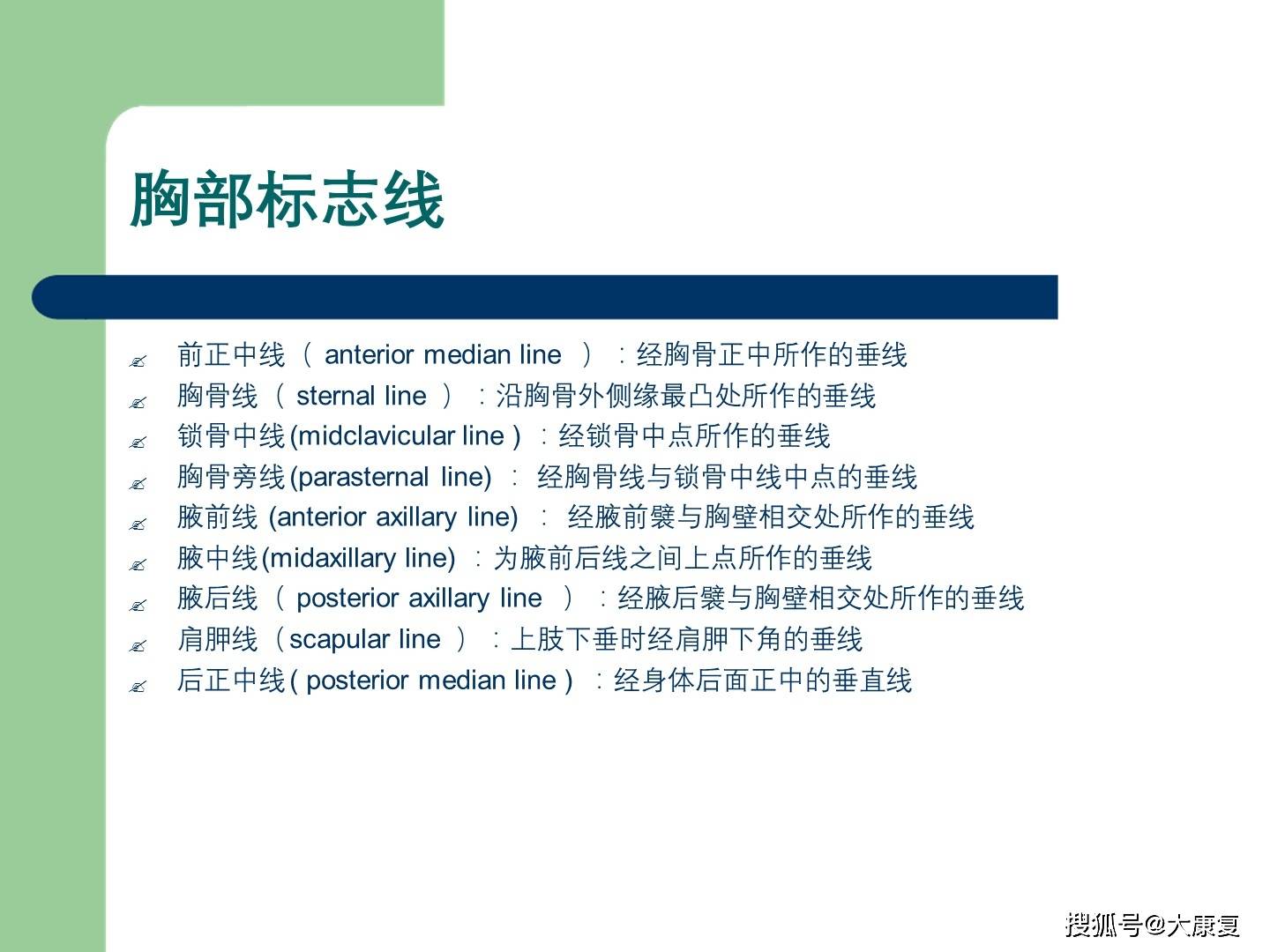 人体解剖体表标志