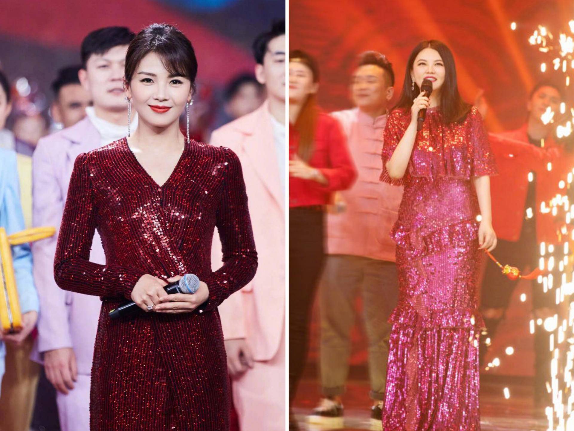 原创当李湘和刘涛同穿红色亮片裙终于明白女人为什么天天嚷着要减肥