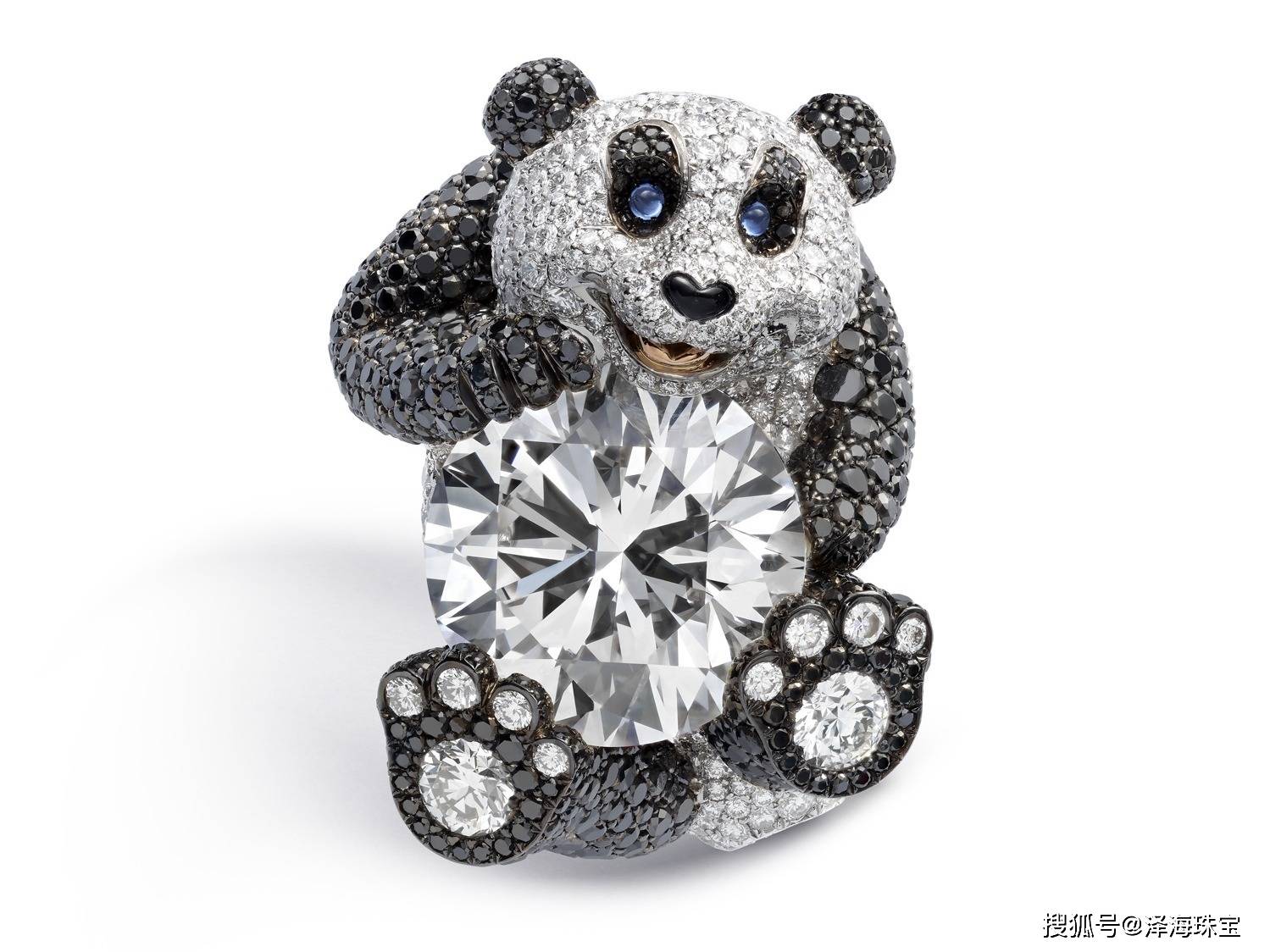 chopard萧邦「red carpet」高级珠宝系列大熊猫戒指_手机搜狐网