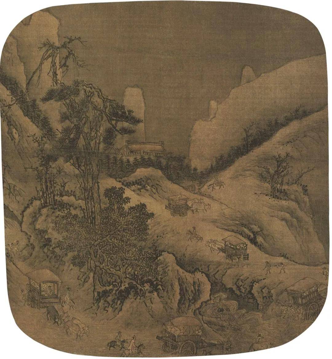 踏雪寻梅处,笙瑟伴垂纶,古画中的冬至风雅_局部