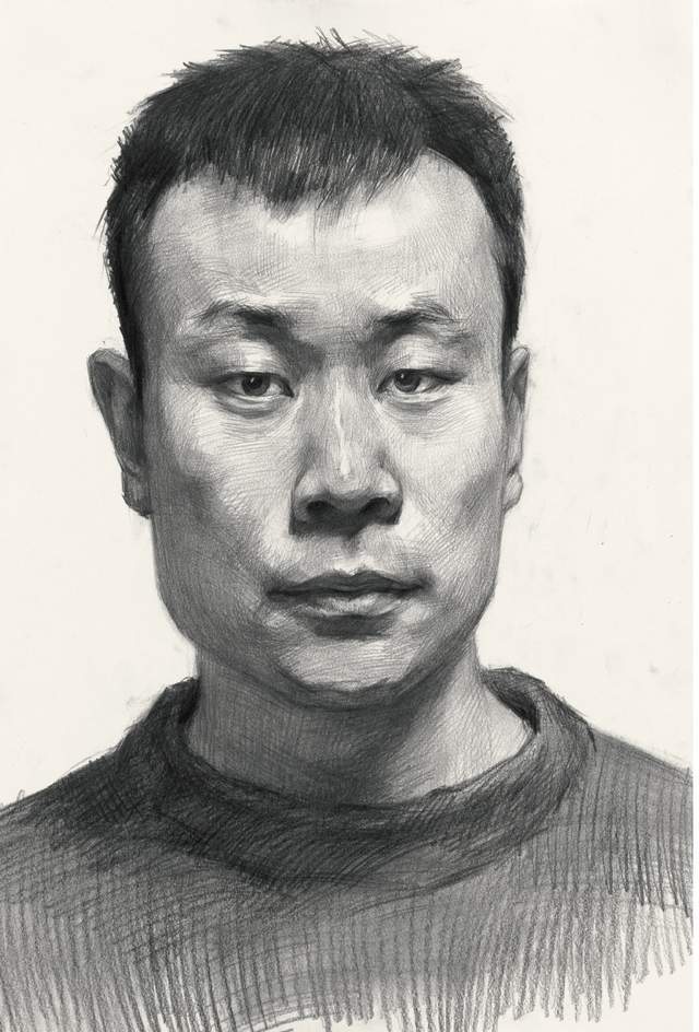 图南画室丨男青年正面素描头像教学讲解丨联考校考素描头像高分卷