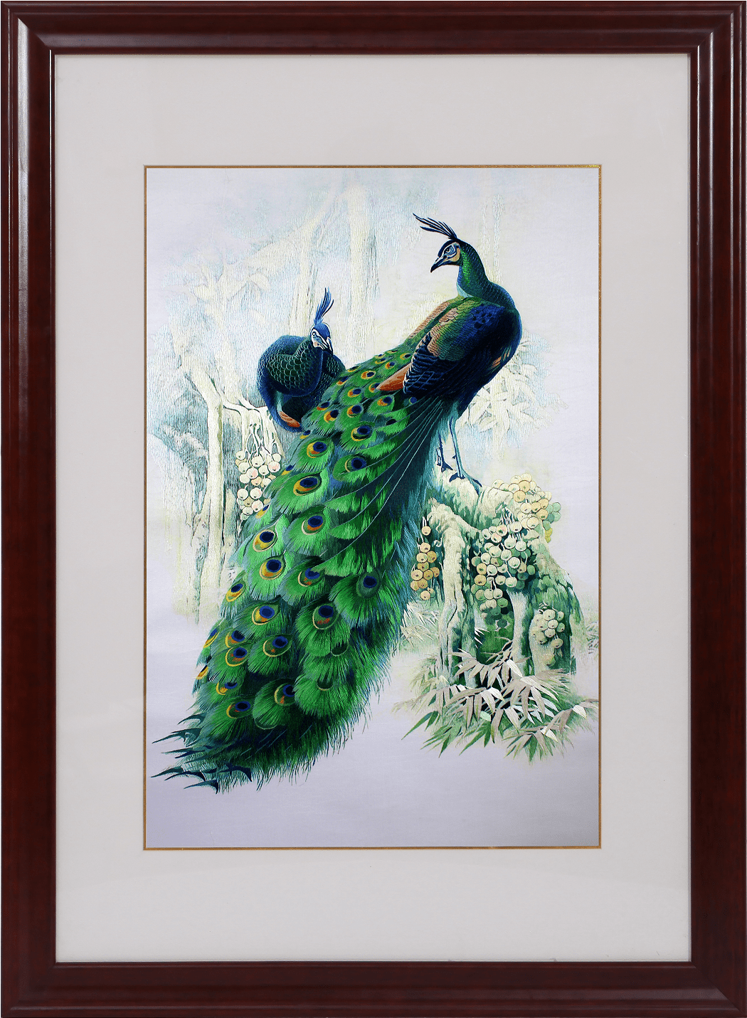 家居装饰的高雅之选:汴绣孔雀图_手机搜狐网