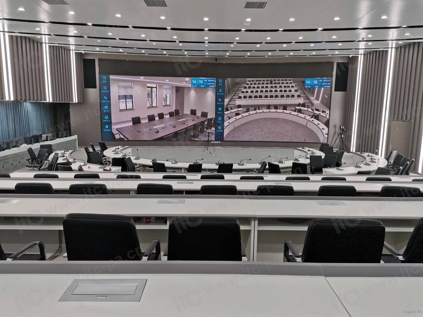【itc远程视频会议,高清录播,会议扩声案例】某智慧管理中心