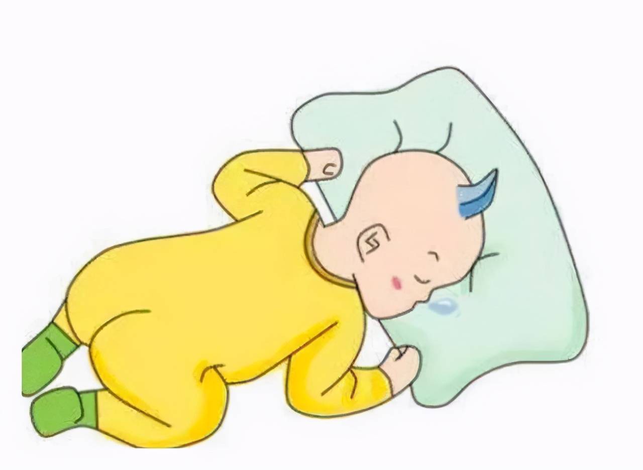幼儿正确睡姿图片卡通图片